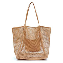 Load image into Gallery viewer, Kahki Mesh Beach Tote
