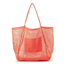 Load image into Gallery viewer, Orange Mesh Beach Tote
