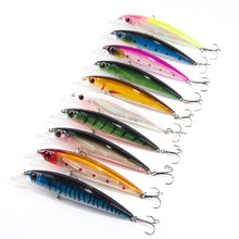 Load image into Gallery viewer, 10pcs Set of Wobbler Minnow Fishing Lures
