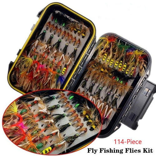 Fly Fishing 114-Piece Set with Box