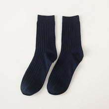 Load image into Gallery viewer, Navy Blue Crew Socks
