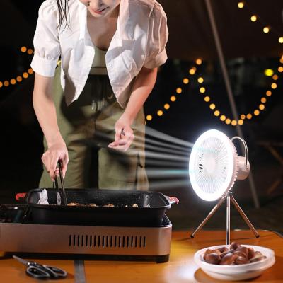 picture of portable Multifunction Fan and Light at outdoor barbecue
