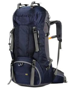 60L Outdoor Backpack Waterproof Lightweight Blue