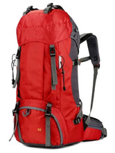 Load image into Gallery viewer, 60L Outdoor Backpack Waterproof Lightweight Red
