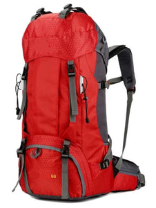 60L Outdoor Backpack Waterproof Lightweight Red