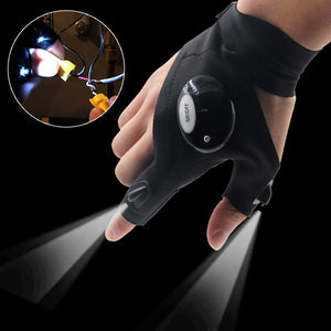 1 Pair Multifunctional LED Light Waterproof Flashlight Gloves