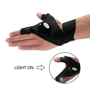 1 Pair Multifunctional LED Light Waterproof Flashlight Gloves