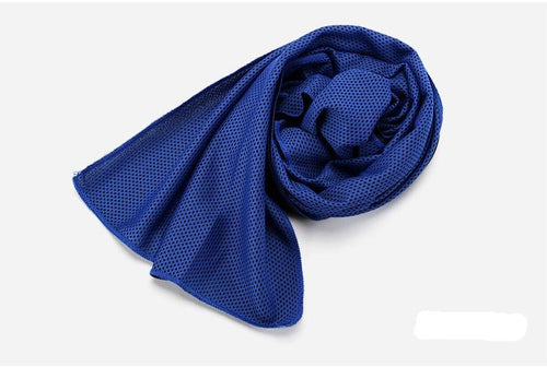 Dark Blue sport ice towel reusable uV resistant