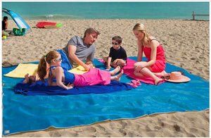 Picture of Family at beach on Sand Free Beach Mat 
