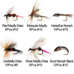 Fly Fishing 50-Piece Lure Set