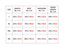 Load image into Gallery viewer, Women Silk Long Sleeve Turtleneck Size Chart
