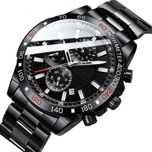 Load image into Gallery viewer, Mens Luxury Sports Watch Black Silver
