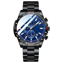 Load image into Gallery viewer, Mens Luxury Sports Watch BlackBlue Silver

