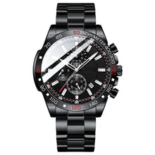 Load image into Gallery viewer, Mens Luxury Sports Watch Black Silver
