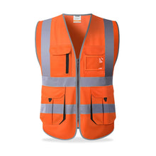 Load image into Gallery viewer, Orange High Visibility Reflective Vest
