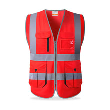 Load image into Gallery viewer, Red High Visibility Reflective Vest
