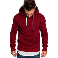 Load image into Gallery viewer, Mens Hooded Sweatshirt Solid Color Long Sleeve Rich Polyester Texture
