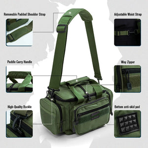 Fishing Bag Shoulder Crossbody Durable High Capacity Storage