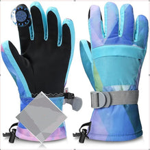 Load image into Gallery viewer, Winter Waterproof Ski Gloves Blue
