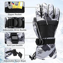 Load image into Gallery viewer, Winter Waterproof Ski Gloves Features
