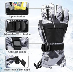 Winter Waterproof Ski Gloves Features
