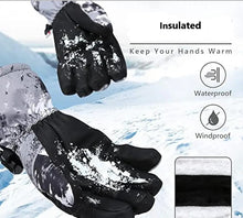 Load image into Gallery viewer, Winter Waterproof Ski Gloves Closeup
