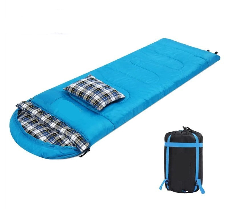Sleeping Bag With Pillow Winter Warmth Flannel Lining and Carry Bag