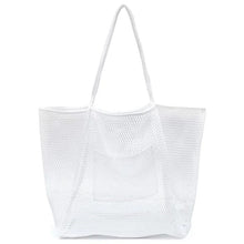 Load image into Gallery viewer, White Mesh Beach Tote
