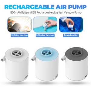 Closeup Features of Rechargeable Air Pump Inflator/LED Light