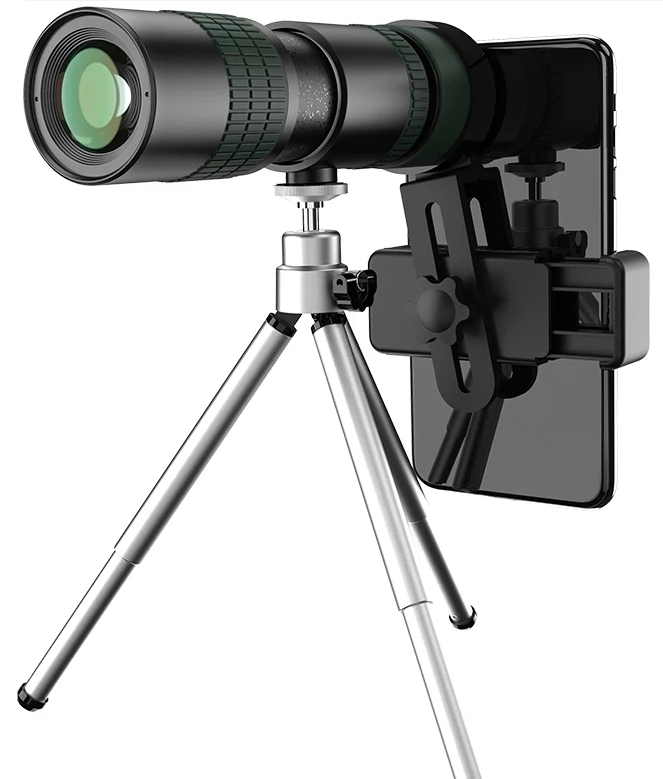 300X Mini Telescopic Camera Kit, BaK-4 Prisms, Universal Phone Clip