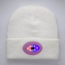 Load image into Gallery viewer, White Beanie With USB Heaadlamp
