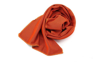 Orange sport ice towel reusable uV resistant