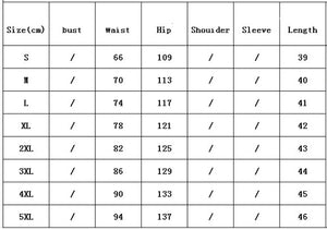 Size Chart Women's Elastic Waist Loose Shorts