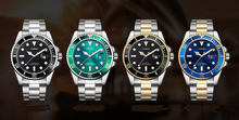 Load image into Gallery viewer, men&#39;s stainles steel watches in all 4 variant colors
