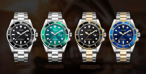 men's stainles steel watches in all 4 variant colors