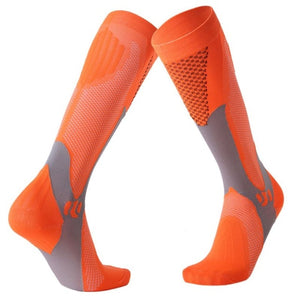 Mens Sports Knee Socks Orange