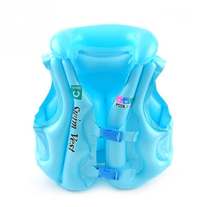 Inflatable Kids Swim Vest Blue