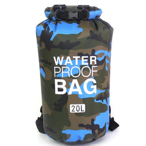 20L Outdoor Waterproof Folding Mesh Cloth Dry Bag With D Buckle