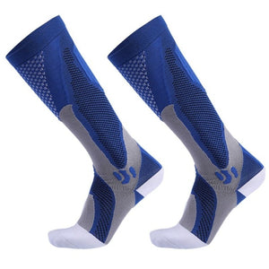 Mens Sports Knee Socks Blue