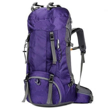 Load image into Gallery viewer, 60L Hiking Backpack Purple
