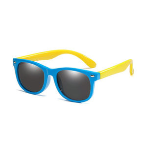kids polarized sunglasses blue and yellow
