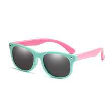 Load image into Gallery viewer, kids polarized sunglasses aqua green and pink
