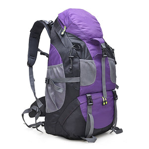 Purple 50L Lightweight Durable Backpack