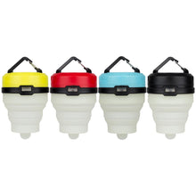 Load image into Gallery viewer, Photo of Yellow Red Blue and Black Retractable Tent Light
