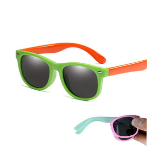 kids polarized sunglasses folded in half
