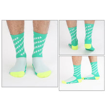 Load image into Gallery viewer, 3 Views of Mid Calf Socks  Green
