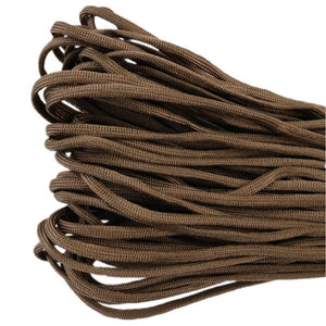 BROWN 100 ft Strong7-Strand Camping Rope Minimum Breaking Strength 550lb