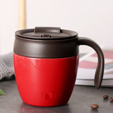 Load image into Gallery viewer, Red Steel Insulated Mug With Leak-Proof Lid
