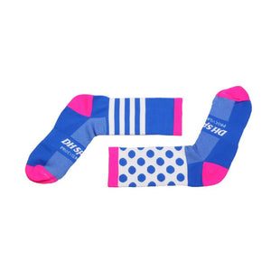 Nylon Cycling Socks Rose and Blue