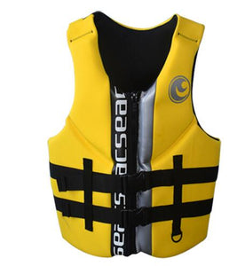 yellow neoprene life jacket